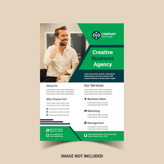 Corporate Business Flyer Template Simple and clean A4 Size Vector design