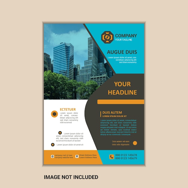 Corporate business flyer template simple and clean a4 size vector design