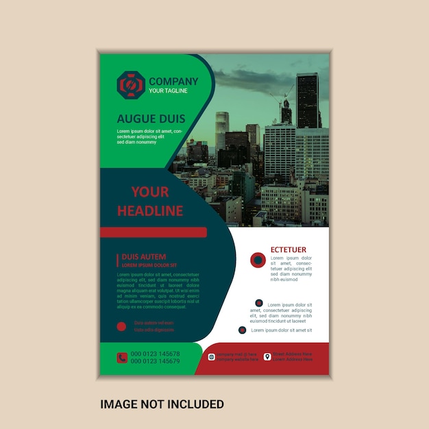 Corporate business flyer template simple and clean a4 size vector design