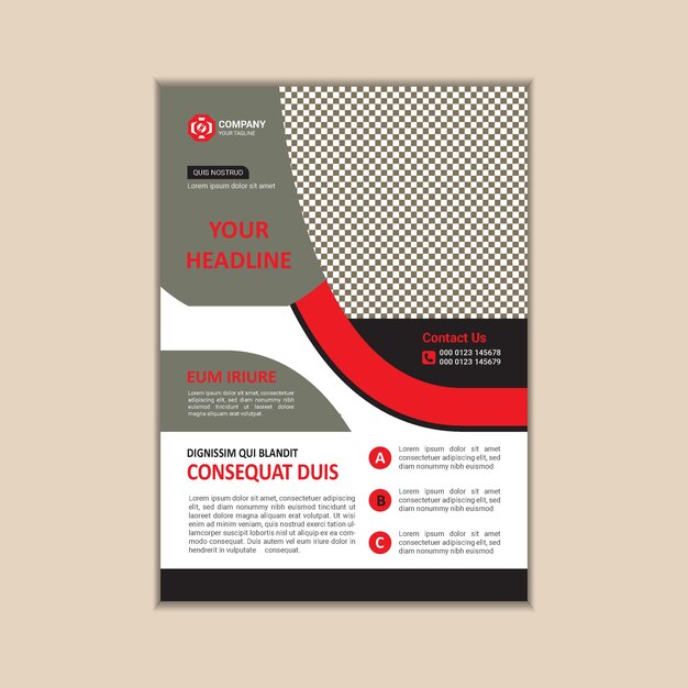 Corporate business flyer template simple and clean a4 size vector design