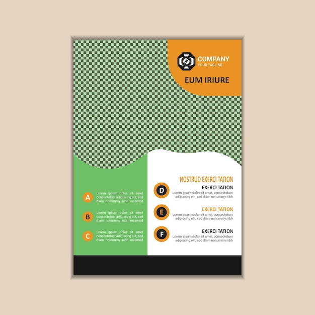 Corporate business flyer template simple and clean a4 size vector design