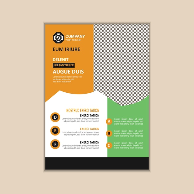 Vector corporate business flyer template simple and clean a4 size vector design