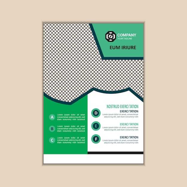 Corporate business flyer template simple and clean a4 size vector design