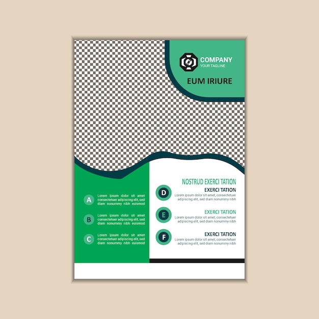 Corporate business flyer template simple and clean a4 size vector design