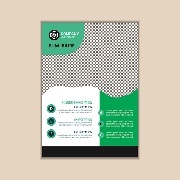 Corporate business flyer template simple and clean a4 size vector design