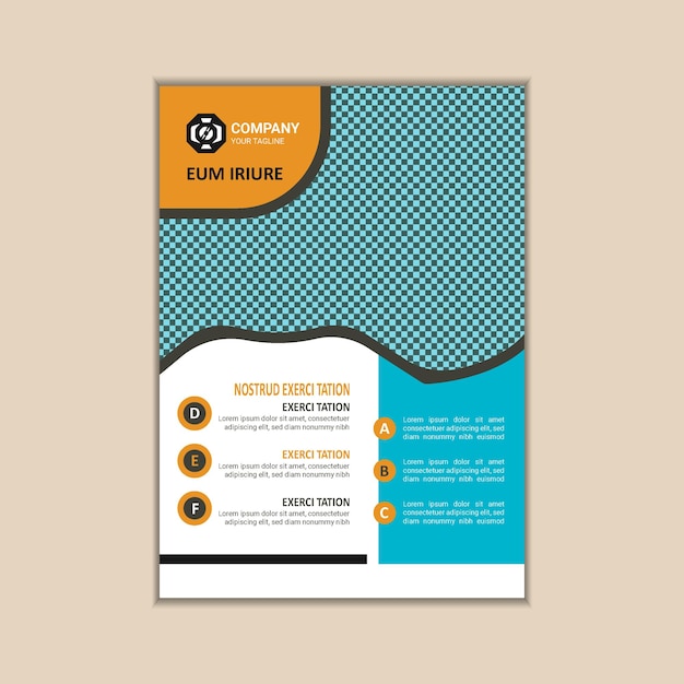 Corporate business flyer template simple and clean a4 size vector design