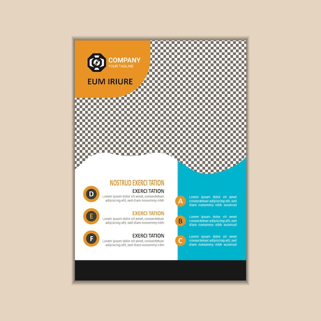 Vector corporate business flyer template simple and clean a4 size vector design