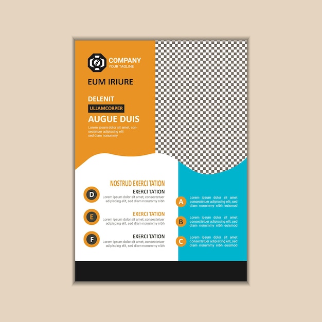 Corporate business flyer template simple and clean a4 size vector design