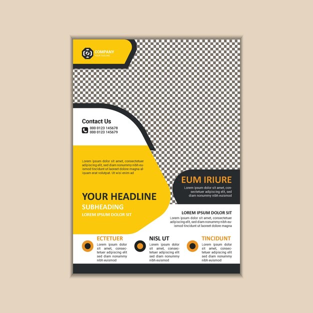 Vector corporate business flyer template simple and clean a4 size vector design