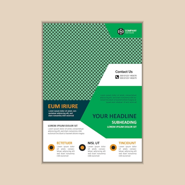 Corporate business flyer template simple and clean a4 size vector design