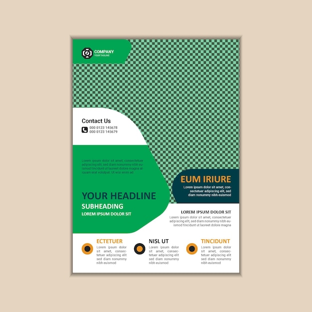 Corporate business flyer template simple and clean a4 size vector design