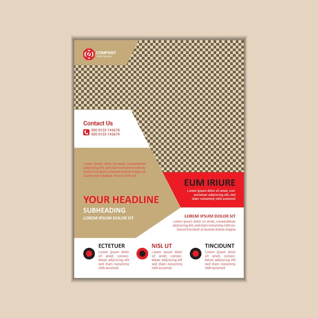 Corporate business flyer template simple and clean a4 size vector design