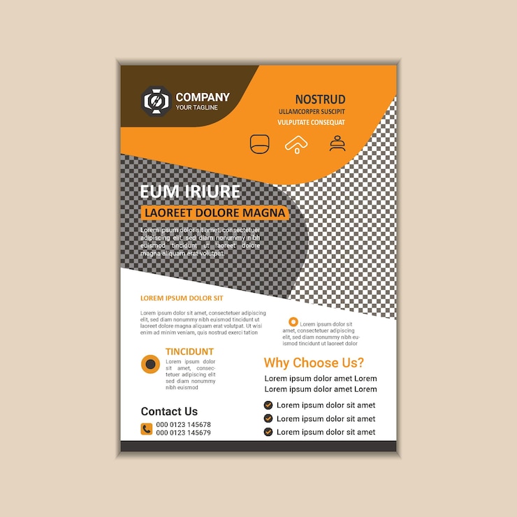Vector corporate business flyer template simple and clean a4 size vector design