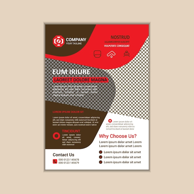 Corporate business flyer template simple and clean a4 size vector design