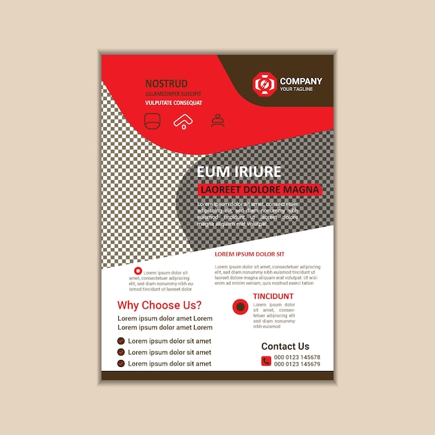 Corporate business flyer template simple and clean a4 size vector design