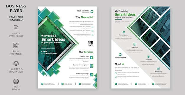 Vector corporate business flyer template simple style and modern layout