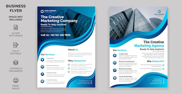 Corporate Business Flyer Template simple style and modern layout