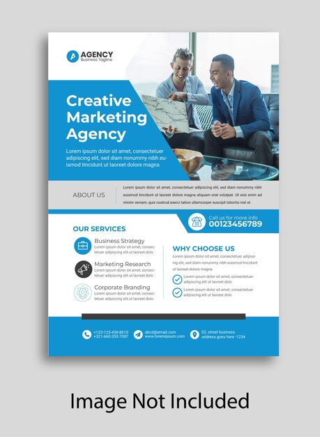Corporate business flyer template with creative design