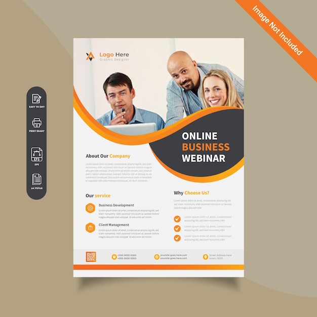 Corporate Business flyer template with vector