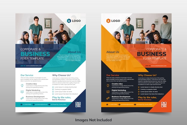 Vector corporate business flyer template