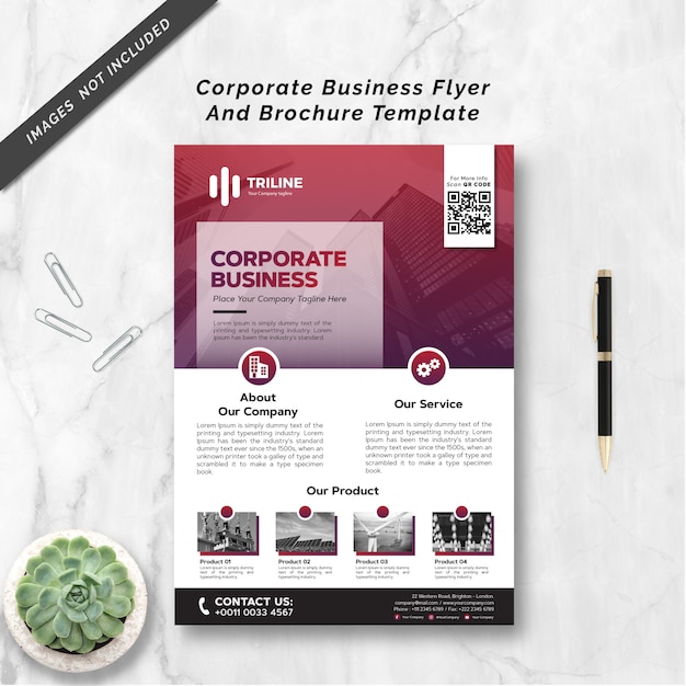 Vector corporate business flyer template