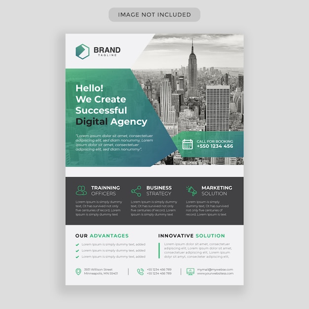 Corporate business flyer template