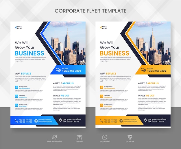 Corporate and business flyer template