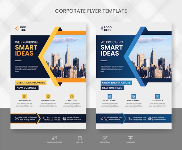 Vector corporate and business flyer template