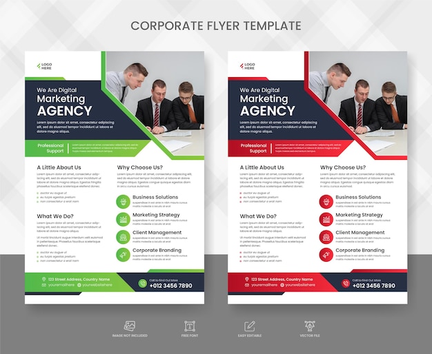 Corporate and business flyer template