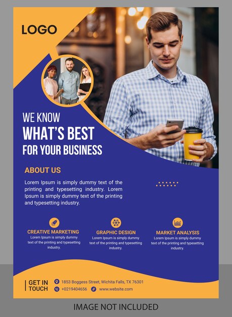 Vector corporate business flyer template