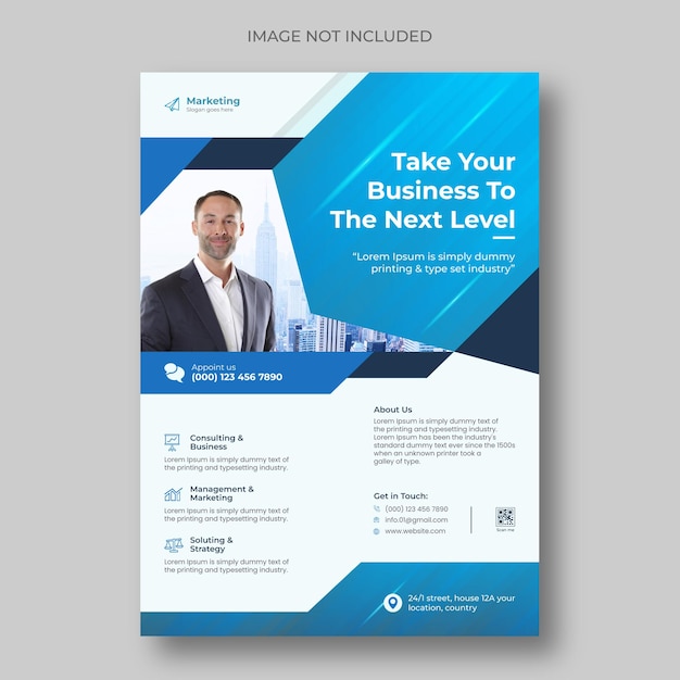 Vector corporate business flyer template