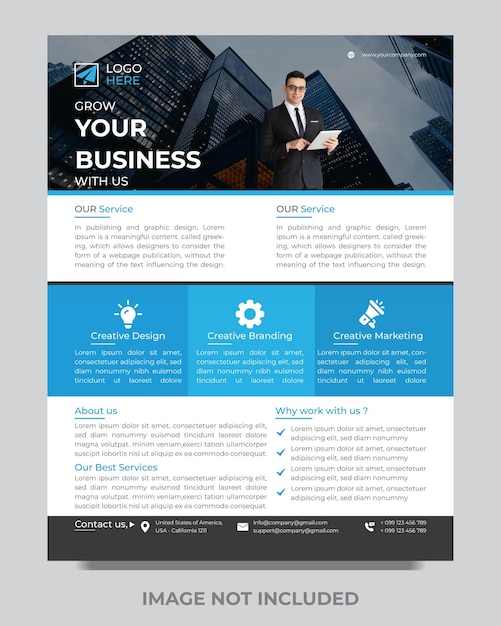 Vector corporate business flyer template