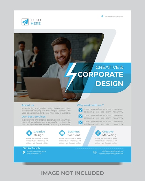 Corporate business flyer template