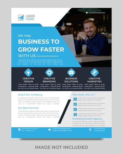 Vector corporate business flyer template