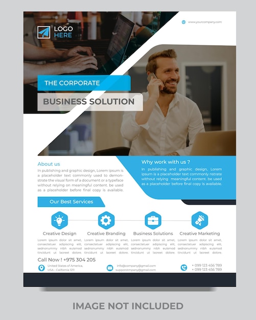 Vector corporate business flyer template