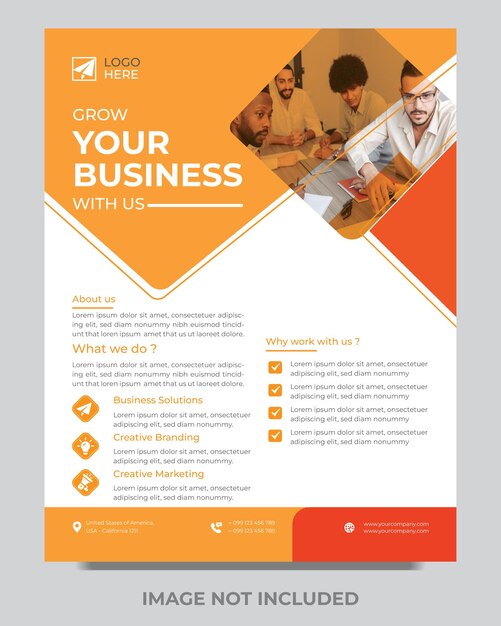 Vector corporate business flyer template