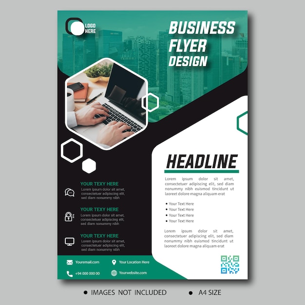 Vector corporate business flyer template.