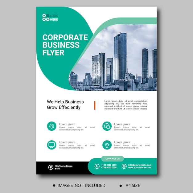 Vector corporate business flyer template