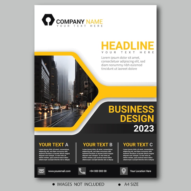 Vector corporate business flyer template.