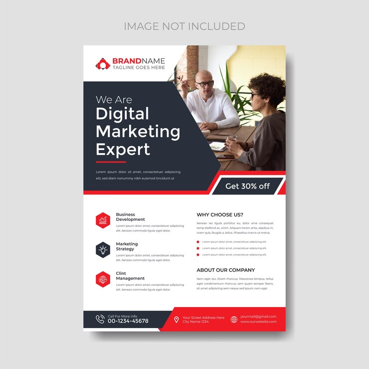 Vector corporate business flyer template