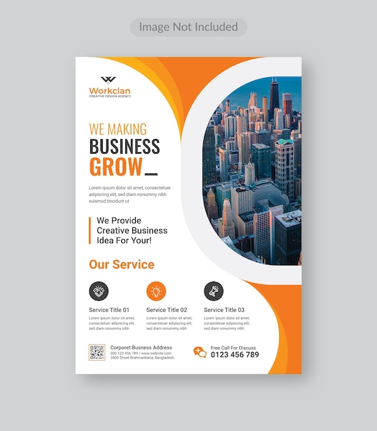 Corporate business flyer template.