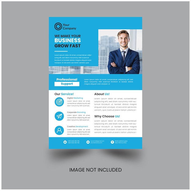 Vector corporate business flyer vector template