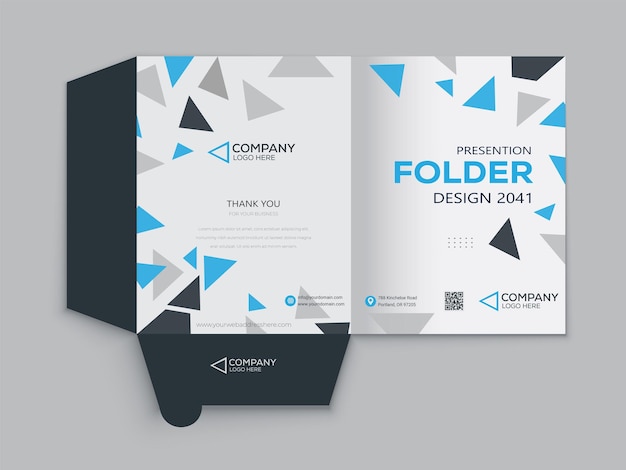 Vector corporate business folder design for files