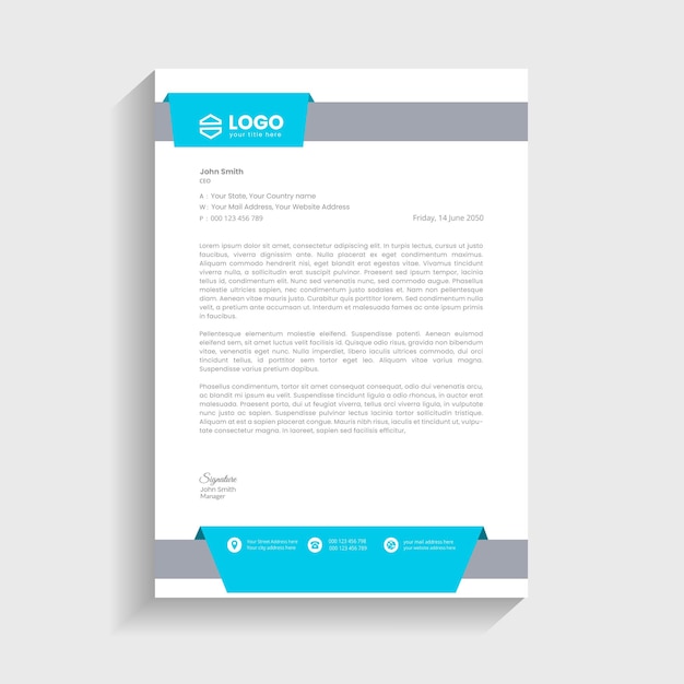 corporate business identity letterhead template