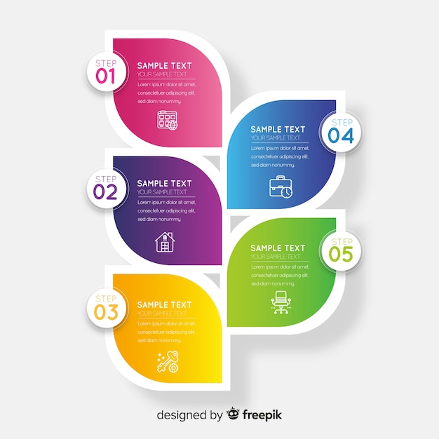 Corporate business infographic template, composition of infographic elements