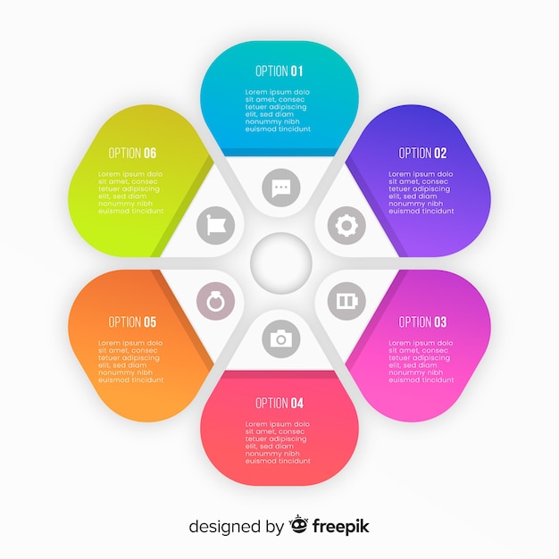 Modello di business aziendale infografica, composizione di elementi di infografica