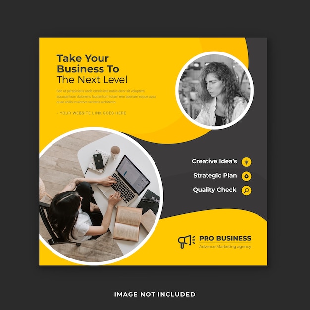 Corporate business instagram post and social media post template