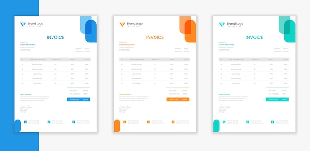 Corporate Business Invoice design template set