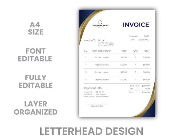 Corporate Business Invoice Design