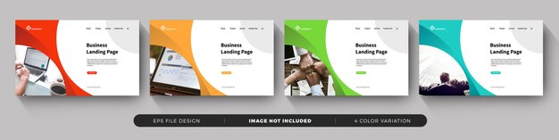 Vector corporate business landing page template